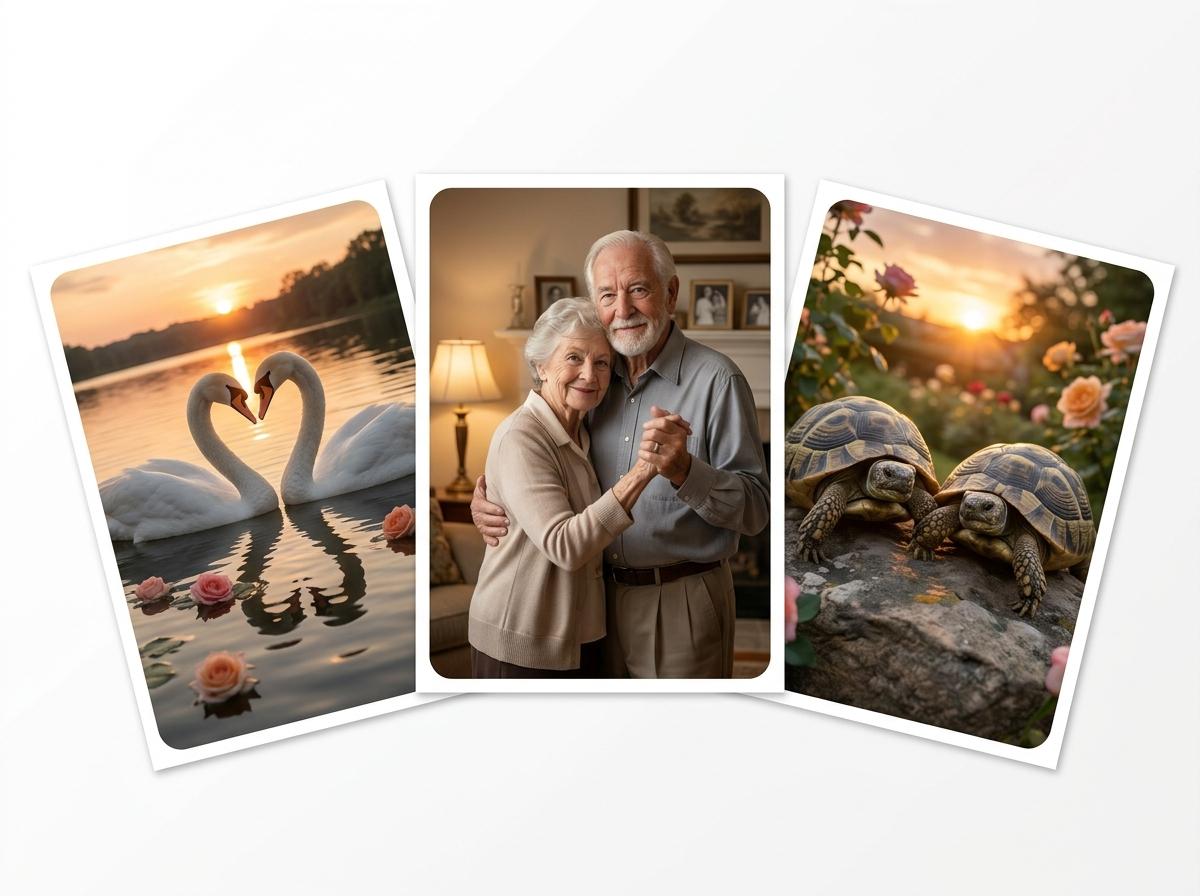 Anniversary greeting cards arranged as a fan product mockup