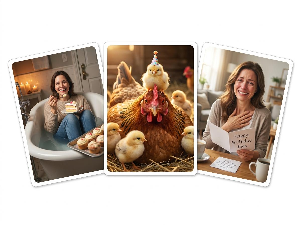 Greeting cards for mom arranged as a fan product mockup