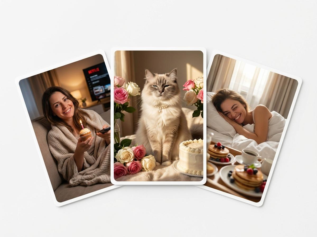 Romantic greeting cards arranged as a fan product mockup