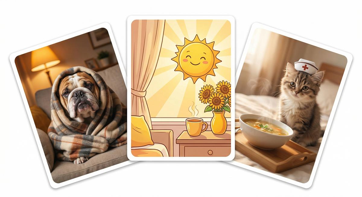 Greeting cards for friends arranged as a fan product mockup