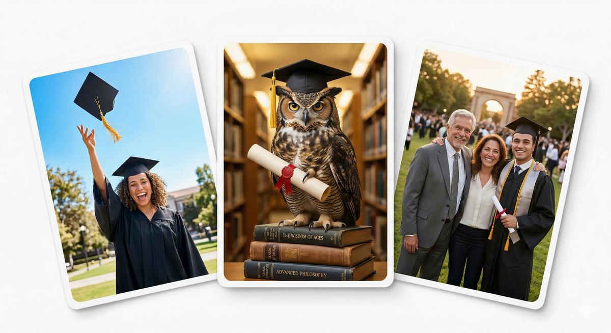 Greeting cards for young adults arranged as a fan product mockup