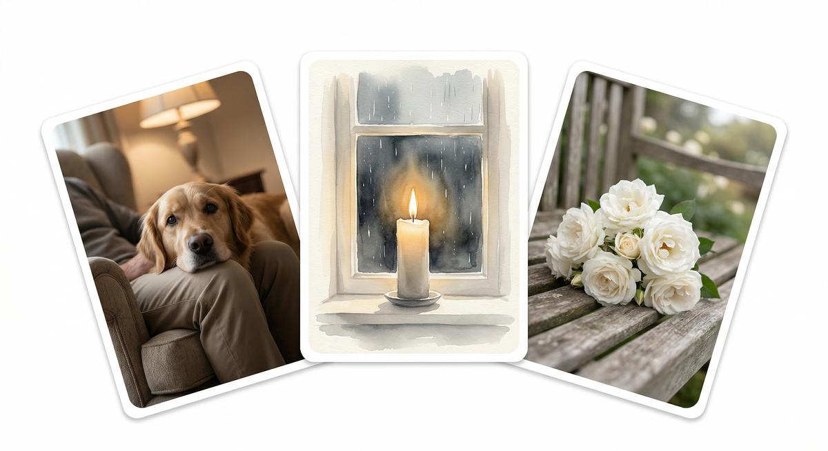 Greeting cards for grandparents arranged as a fan product mockup